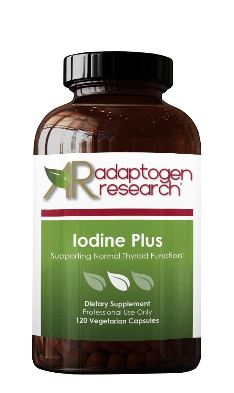 Iodine Plus | Potassium Iodide 10mg with Selenium | 120 Vegetarian Capsules | Adaptogen Research