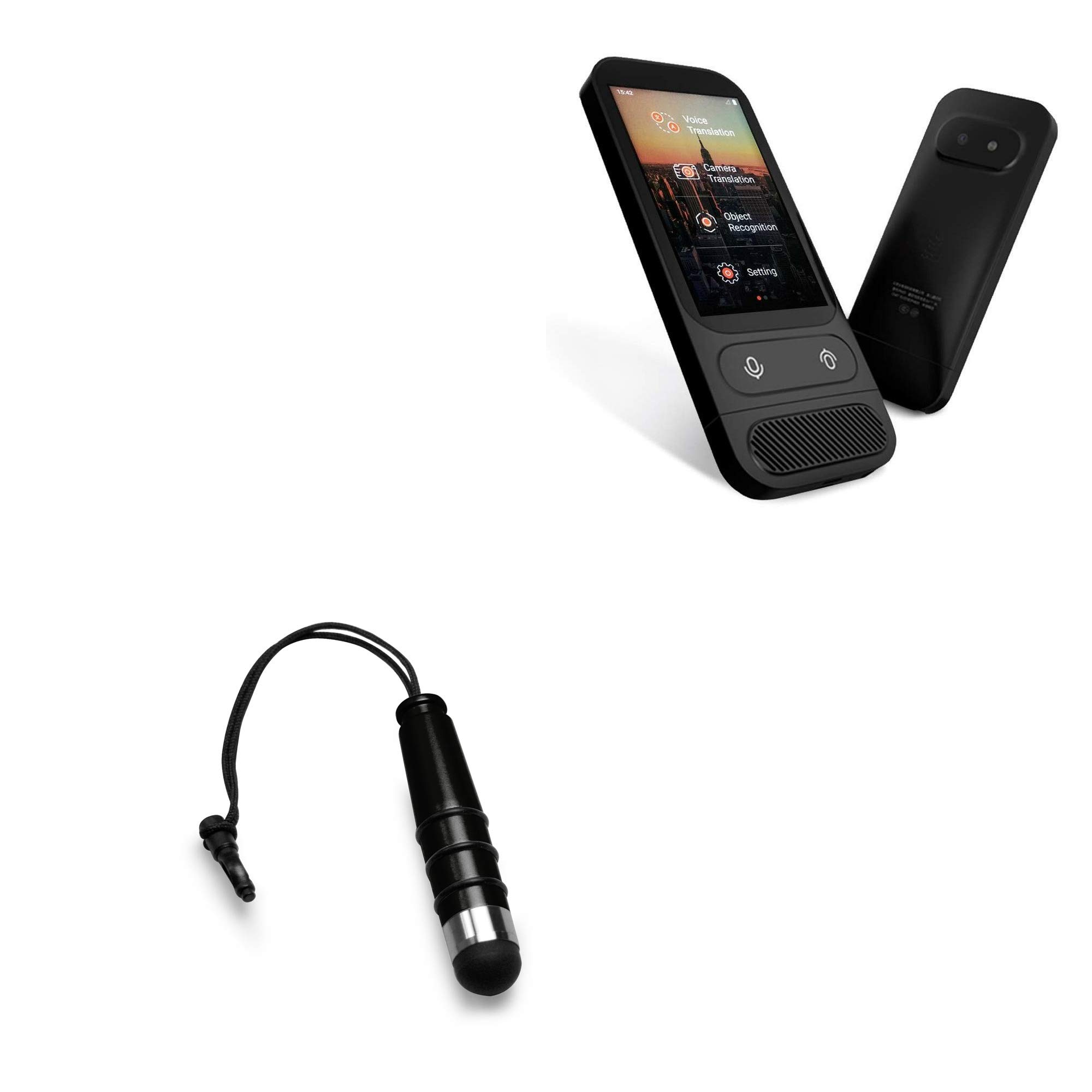 BoxWave Alcorrect JoneR Translator Stylus Pen, [Mini Capacitive Stylus] Small Rubber Tip Capacitive Stylus Pen for Alcorrect JoneR Translator - Jet Black