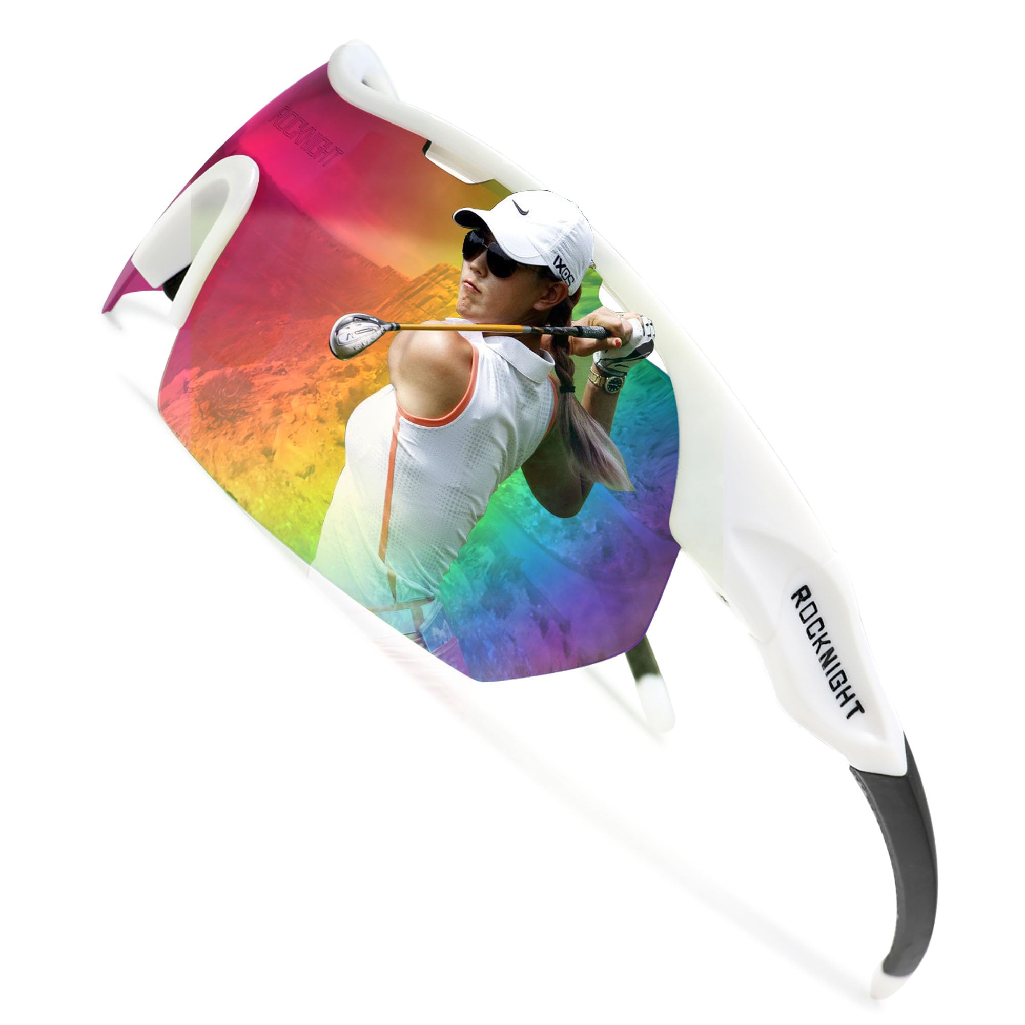 ROCKNIGHTPolarized Sports Sunglasses for Cycling, Biking, Baseball & Volleyball - UV Protection, Lightweight & Durable