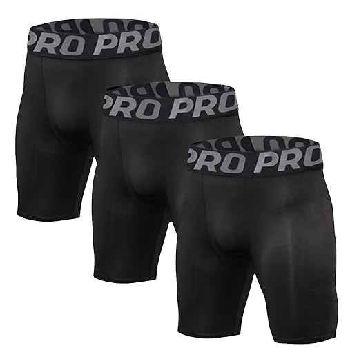LANBAOSI Men's Compression Shorts Set