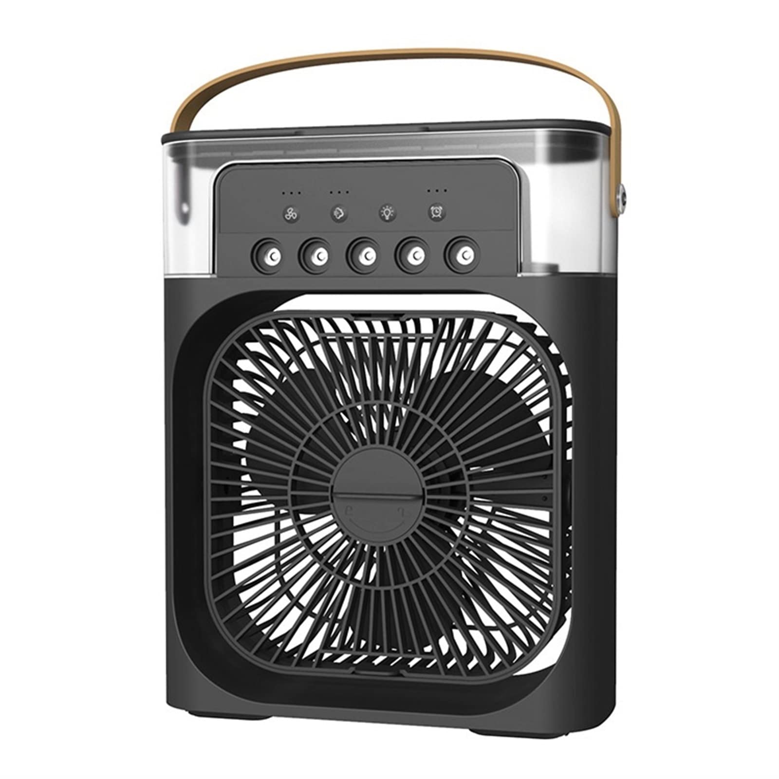 GLETSF Portable Air Conditioner Silent Mini Portable Air Cooling Fan U Rechargeable Bladeless Home Office Desktop ，Grau