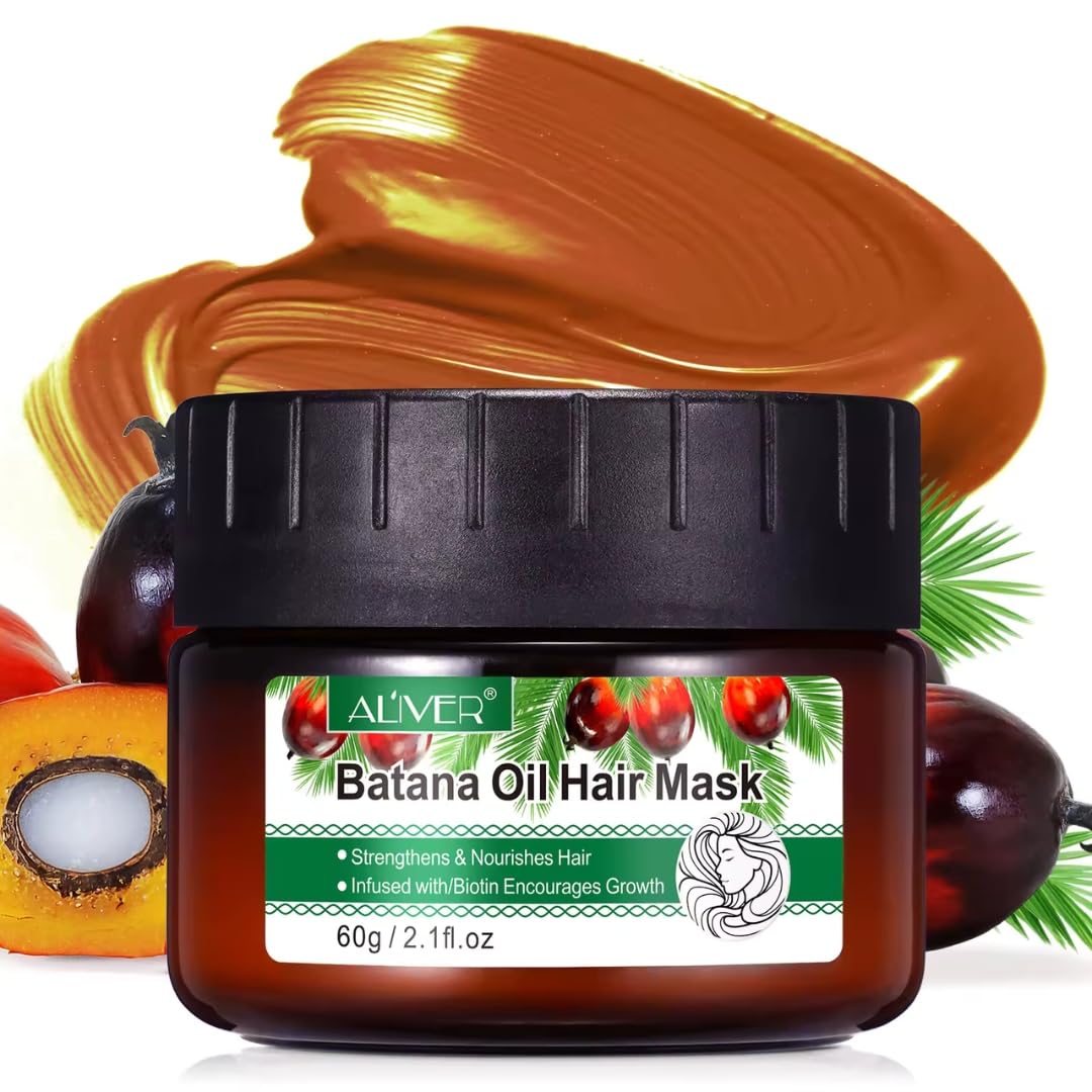 Batana Oil Hair Mask for Hair Growth 60g With Biotin & Rosemary Oil | Strengthens & Nourishing Mask Infused With Biotin