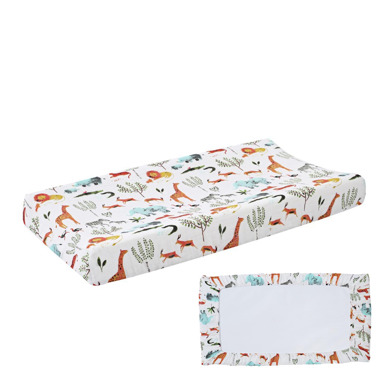 Changing Mat Anti Roll - Changing Pad Cover | Cotton Soft Breathable Chânging Table Cover Waterproof | Cute Print Patterns Nappy Changîng Table Covers & Pads | Portable Nappy Changîng Mat