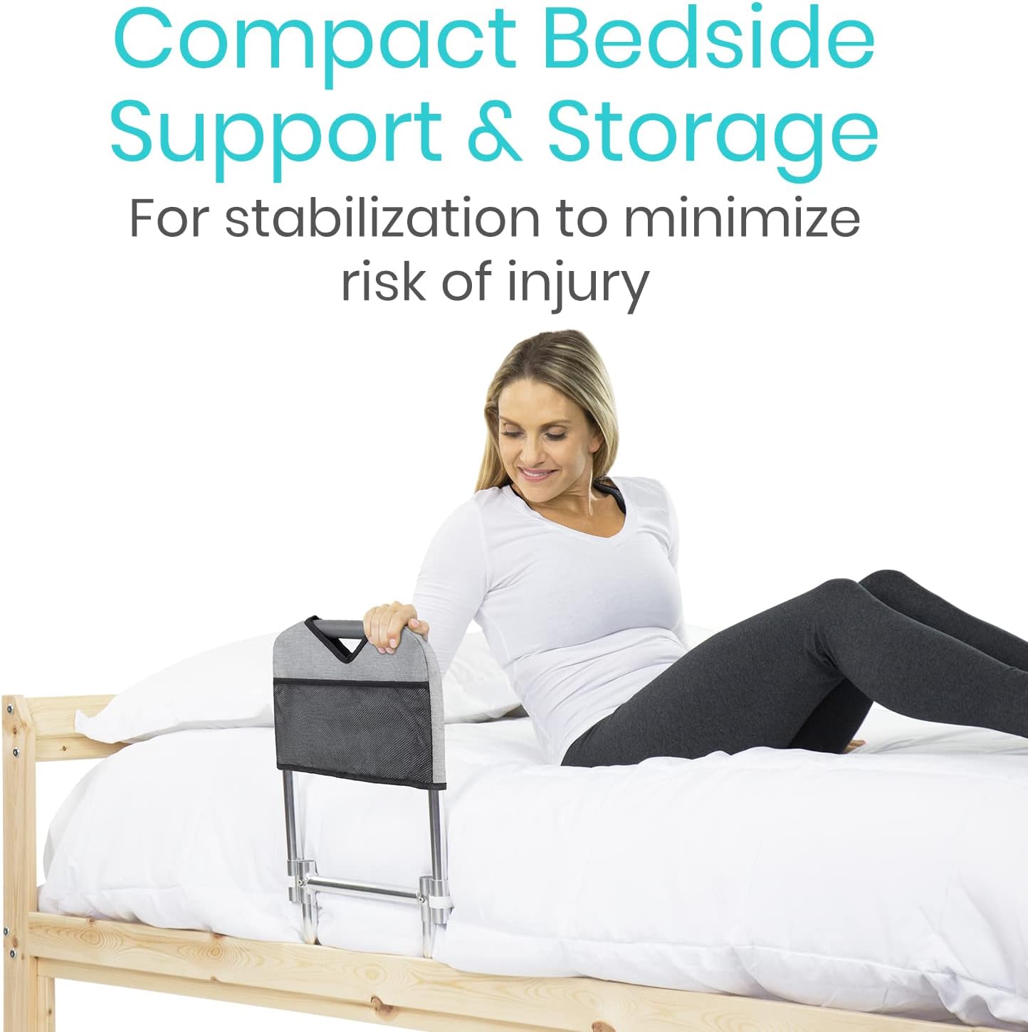 Buy Vive Bed Rail Assist with Bag Bedside Rails with Storage for