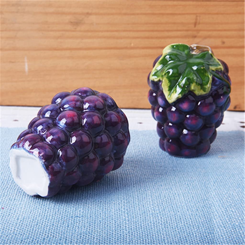 Scatola per stuzzicadenti in Ceramica Dipinta a Mano a Forma di Frutta Scatola per stuzzicadenti Decorazione per la casa Piccoli Ornamenti (D Come Mostra)