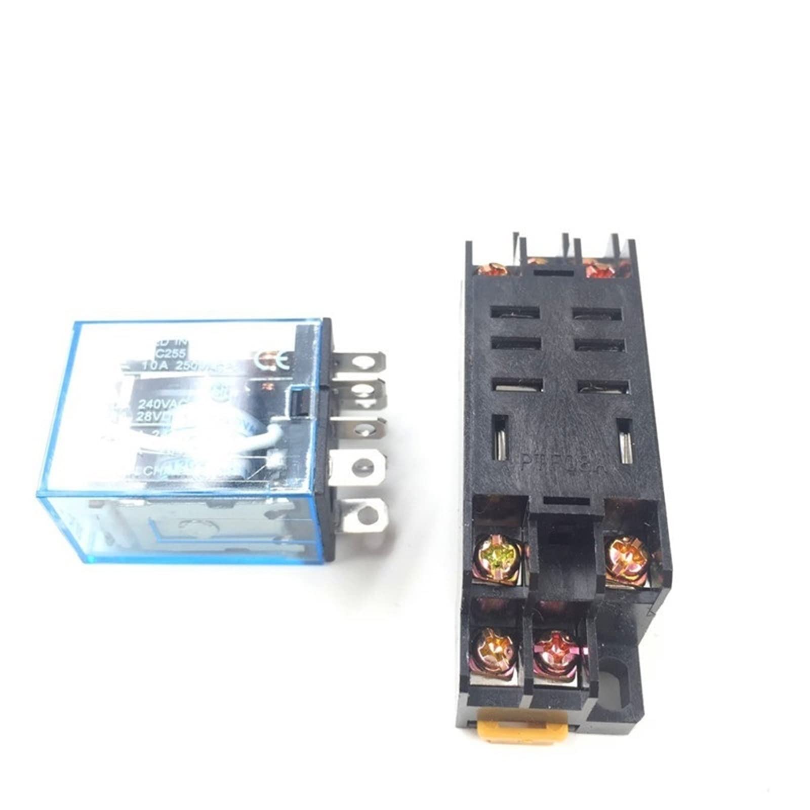LY2NJ HH62P HHC68A-2Z Mini relé electromagnético electrónico 10A 8PIN bobina DPDT con base de enchufe DC12V 24V AC110 220V (AC 220V)