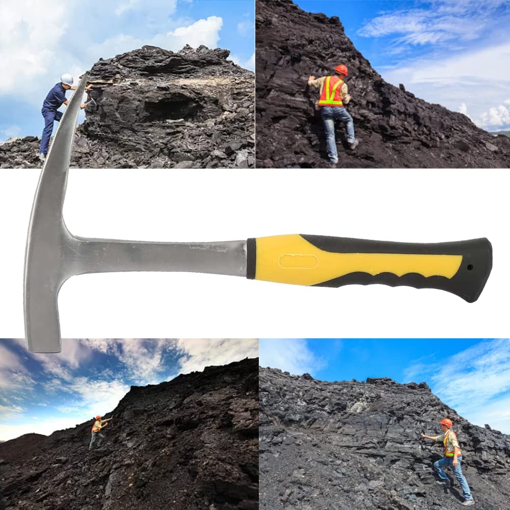 Marteau de géologue, Marteau à pic à double tête, Pioche de Géologue, Geological Exploration Hammer, Marteaus à bec de canard, enquête à bouche plate, pour Tuile Maçonnerie d'Étude Géologique(S)