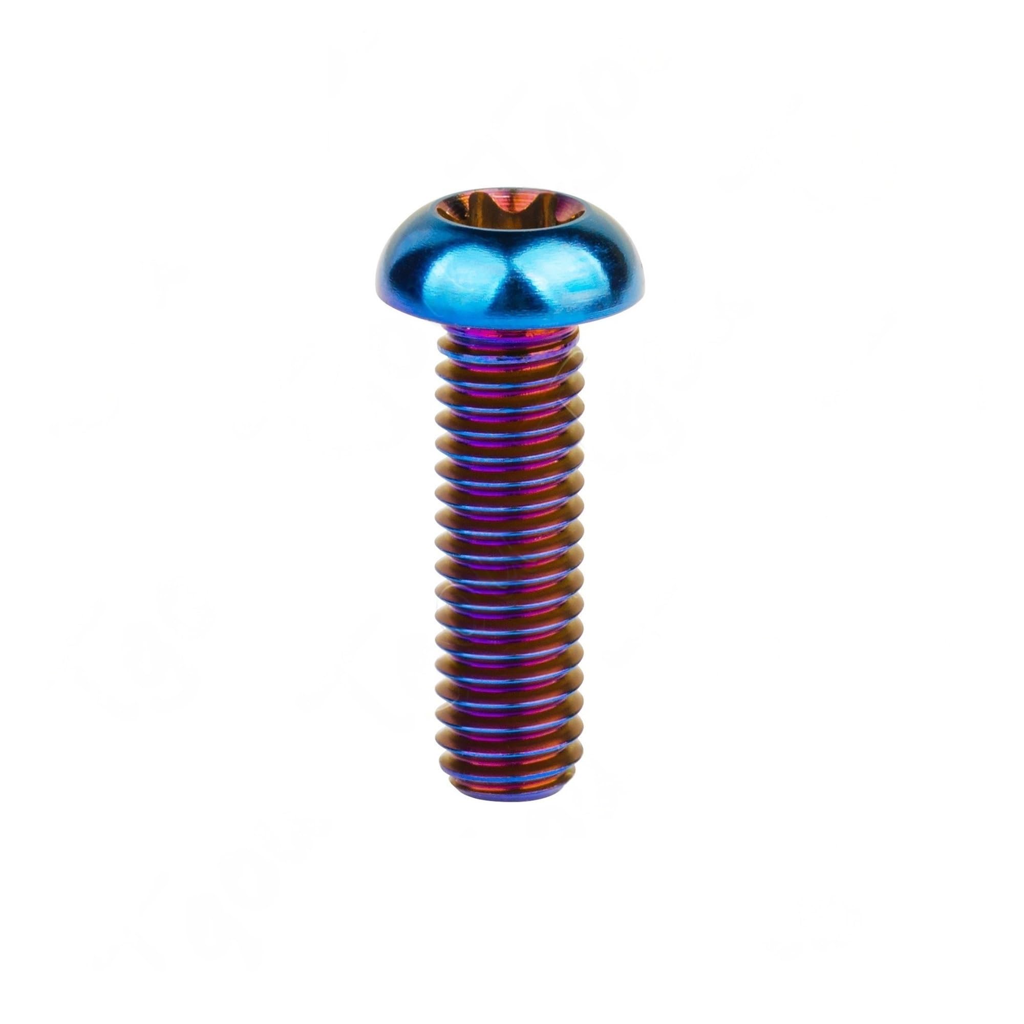 8 bulloni in lega di titanio M6x10/15/20/25/30/35 mm con testa Torx T30 for biciclette e motociclette(Burnt Blue,15MM_M6)