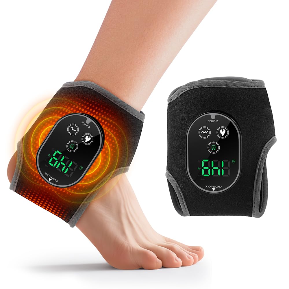 Foot Massager for Pain Relief, Ankle Massager with Heat, Ankle Heating Pad Heated Wrap Brace for Pain Foot Renew, Foot Warmer Gift