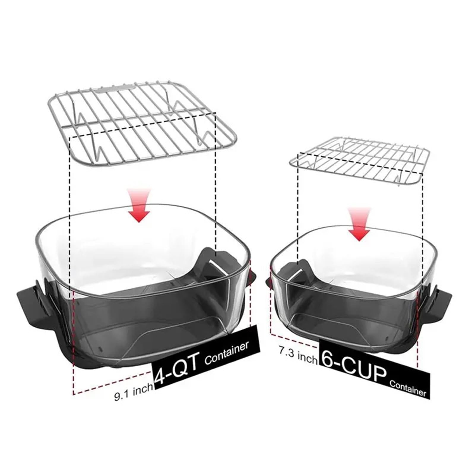 Compatible con Ninja A59P rejillas verduras malla freidora