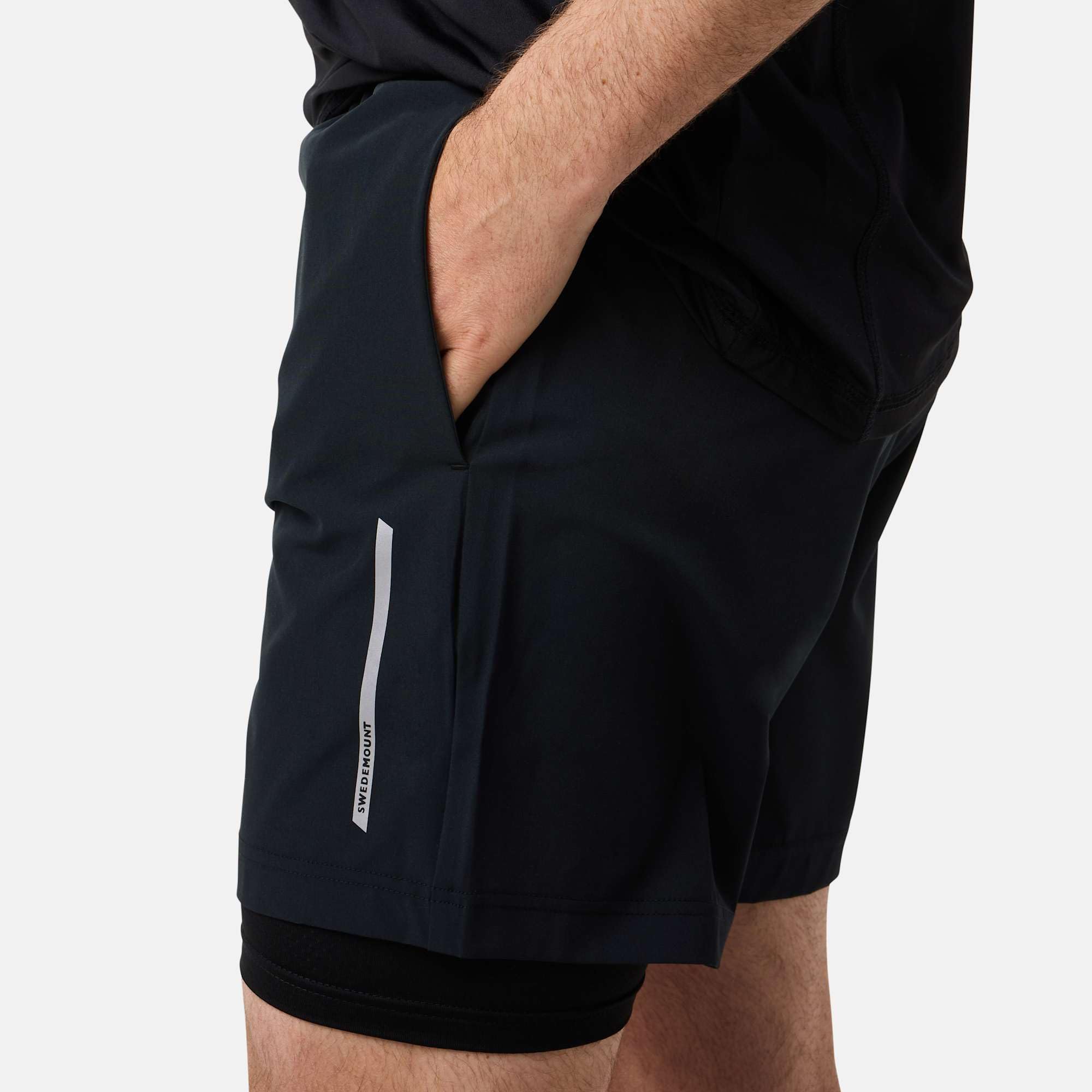 Spodenki treningowe Swedemount Core 2 w 1 – oddychające, uniwersalne do fitnessu, siłowni, biegania Męskie