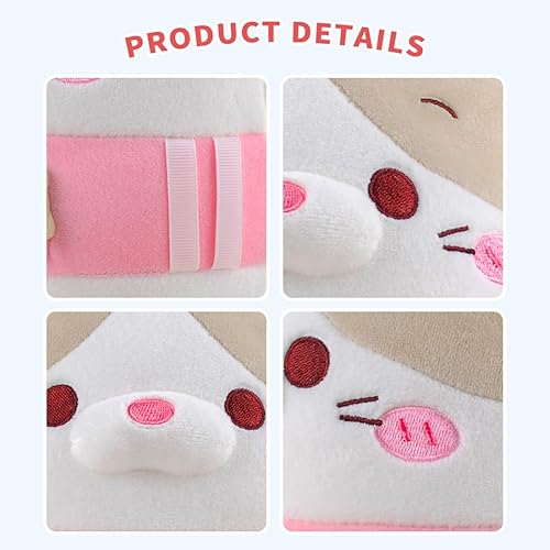 Miniatura 4 de Lindos animales de peluche de gato, almohada de peluche Kawaii de 13 pulgadas, juguete de peluche súper suave de dibujos animados para niñas y