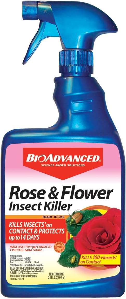 BioAdvanced Rose and Flower Insect Killer, Ready-to-Use, 24 oz, Plant Bug Spray