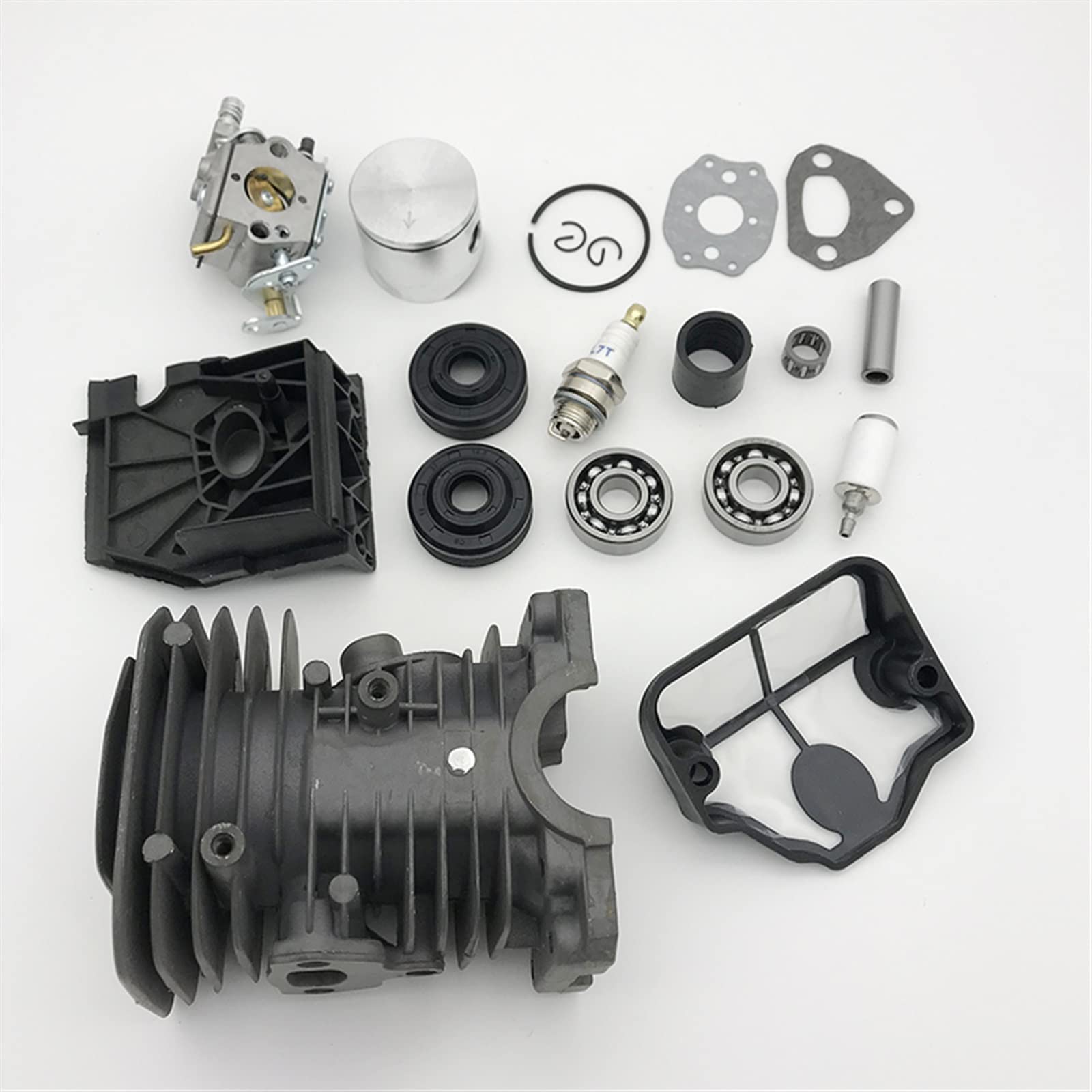 IWBR Kit de Filtro de Aire de carburador de bujía de pistón de Cilindro de 40mm Apto for Husqvarna 142 141 Motosierra Piezas de Repuesto de Sierra de Cadena