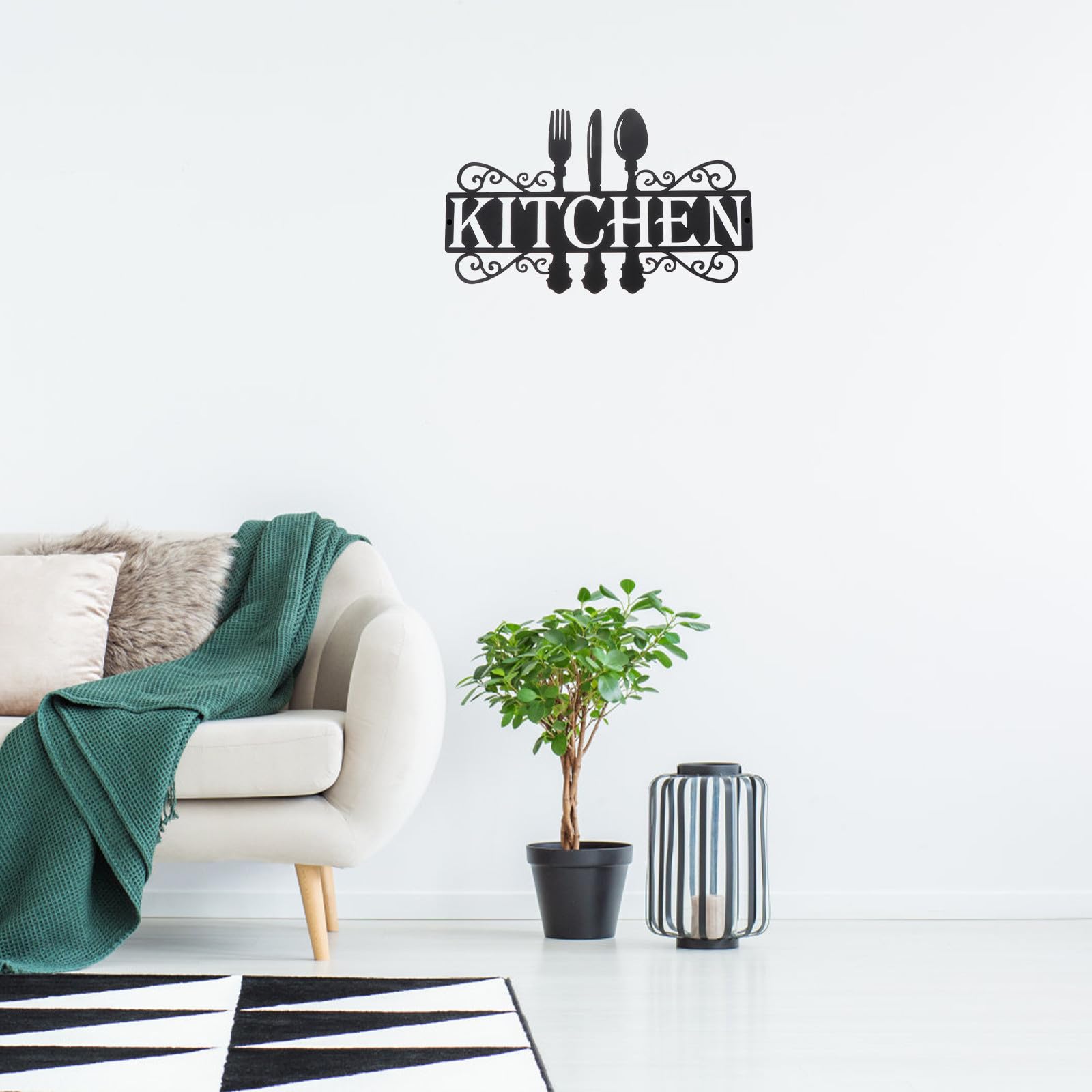 PACKOVE Insegna in Ferro da Parete Lettere Kitchen, Decorazione Murale Retrò per Ristorante, Ciondolo Decorativo Sospeso Resistente e Riutilizzabile per Arredamento Casa e Cucina