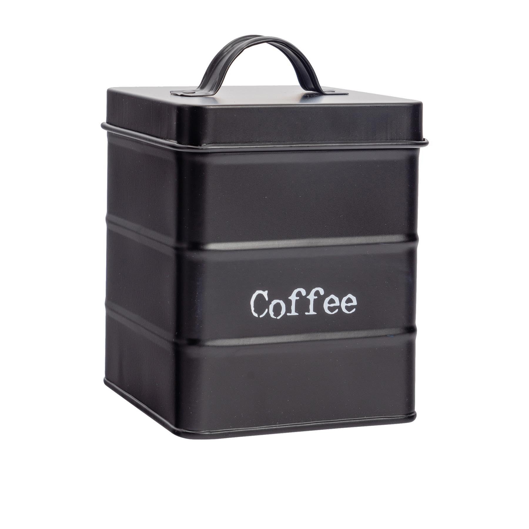 B&Q -  Metal Coffee Storage CanisterBlack1X Vintage Retro Food Storage Canister Coffee Caddy Food Container Tin
