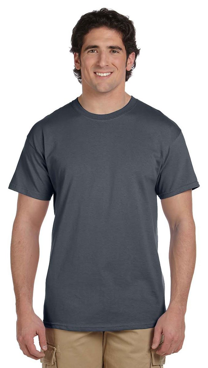 Gildan Mens Heavy Cotton Short Sleeve T-Shirt (L) (Dark Heather)