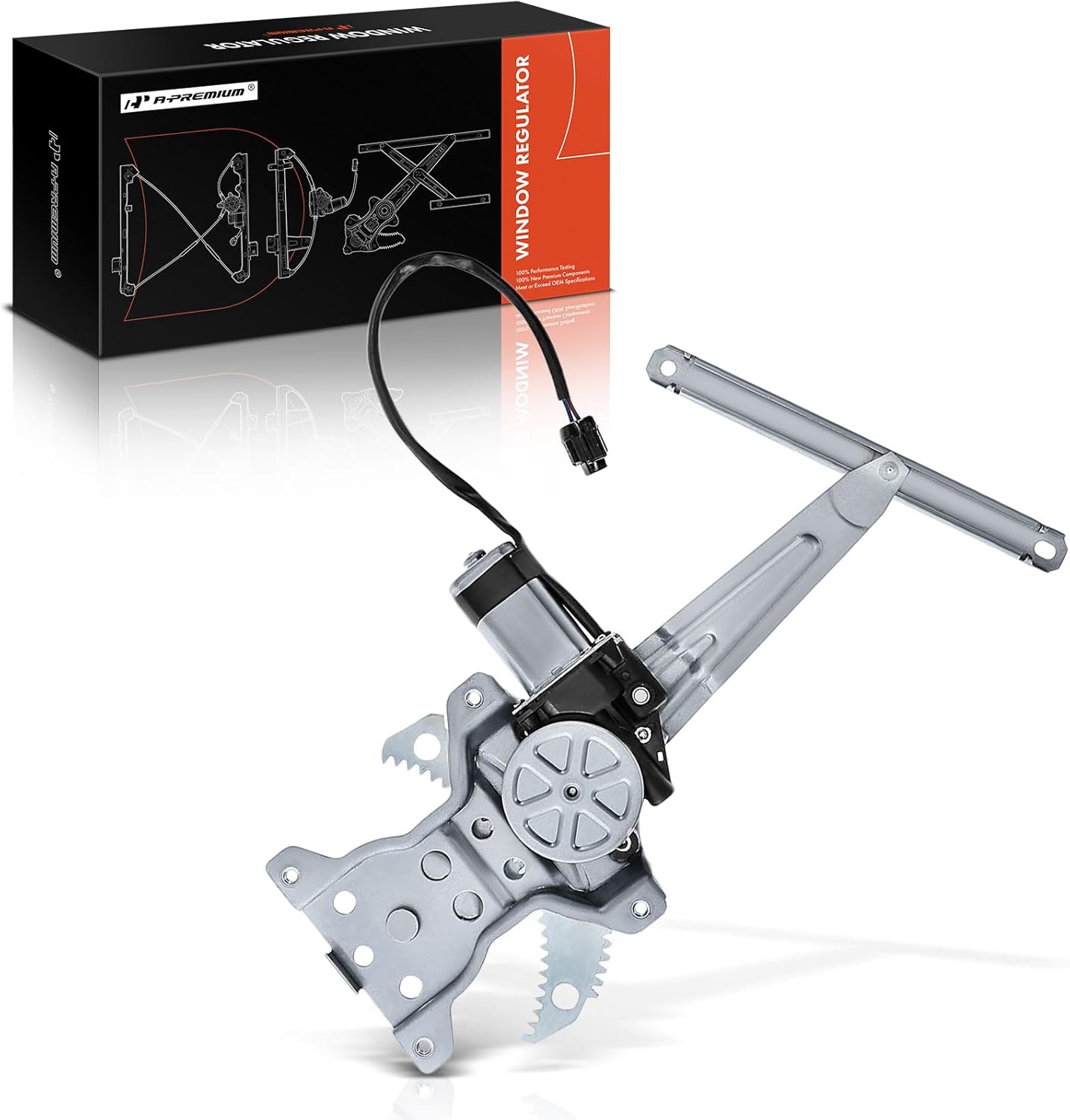 A-Premium Power Window Regulator with Motor Rear Passenger Side Compatible with Infiniti G35 2003 2004 2005 2006 Sedan, Rear Right Passenger Side, Replace# 82720AL500, 82730CM30A