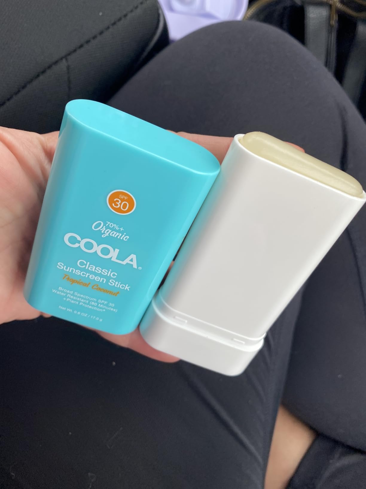 AmazonUs/CPD6H COOLA Organic Face Sunscreen SPF 30 Sunblock Lotion Stick, Dermatologist Tested Skin Care for Daily Protection, Vegan and Gluten Free, Tropical Coconut, 0.15 Oz