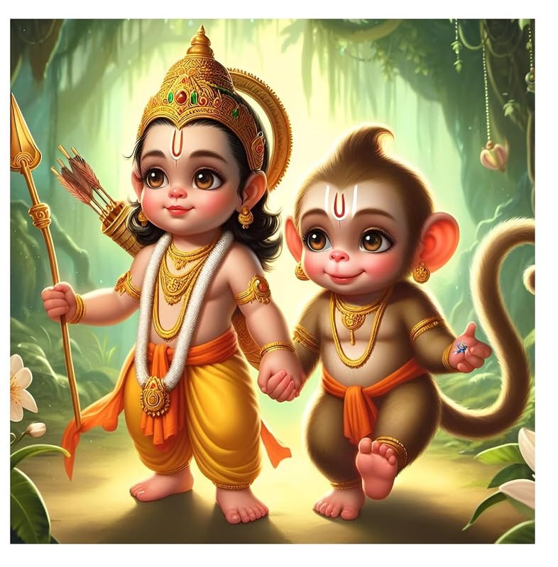 Image of British Terminal Cute little Bal Gopal Baby God Krishna| Kanha Ji | Laddu Lord Makhan Chor Painting Religious Poster for Pregnant Women for wall (matt thin vinyl,sticker,multicolor,unframed)| bj446