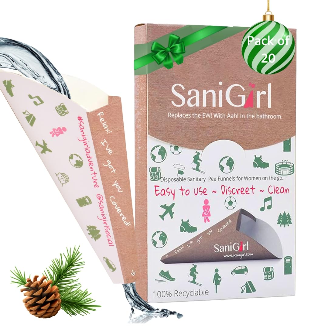 SaniGirl Female Urinal | Female Urination Device | Portable Urinal | Hiking Camping Accessories | Festival and Travel Essentials Women | Disposable She Pee | Wee Standing Up | Female Urinal Funnels