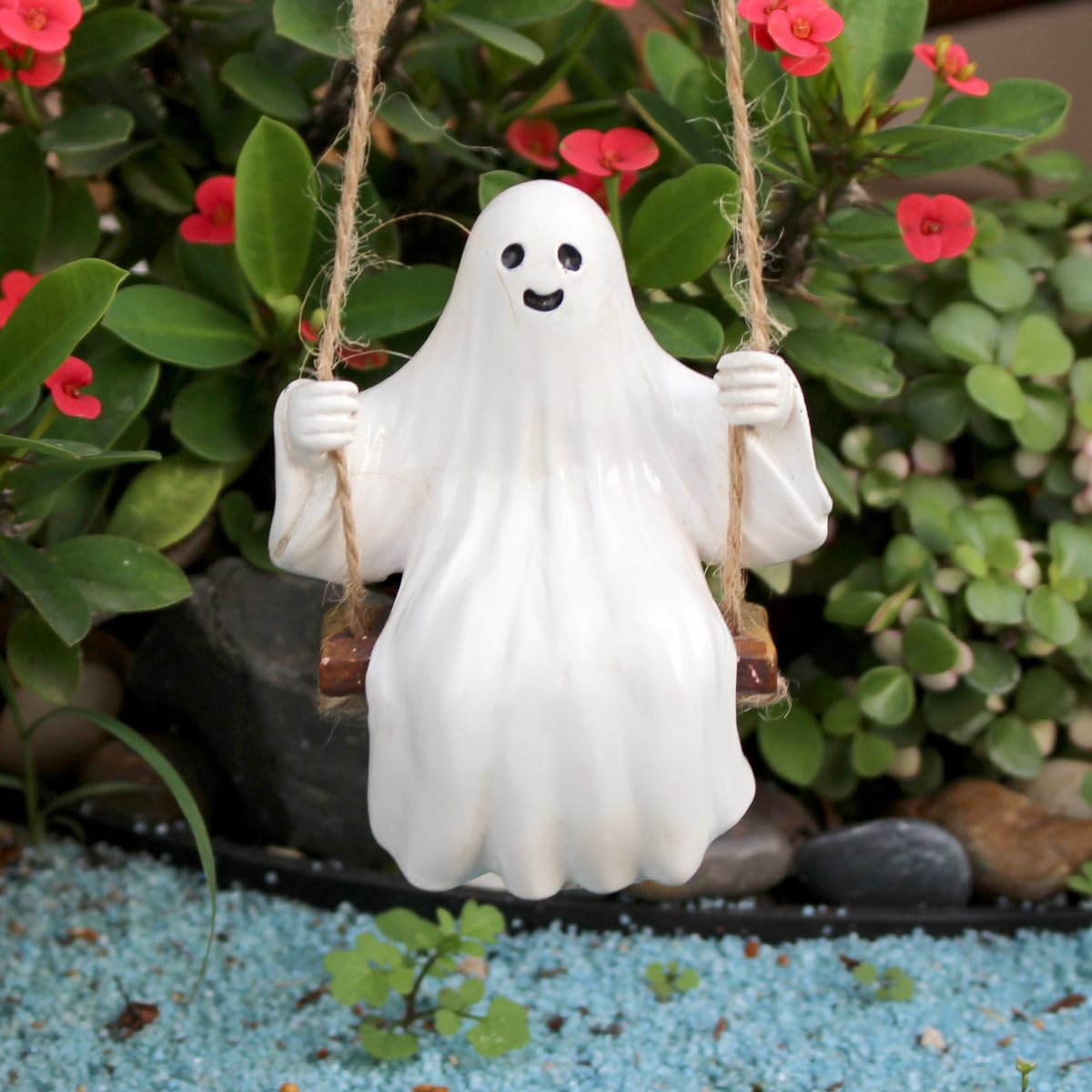 Amazon.com: Halloween Spooky Swing Ghost Ornament, Resin Swinging