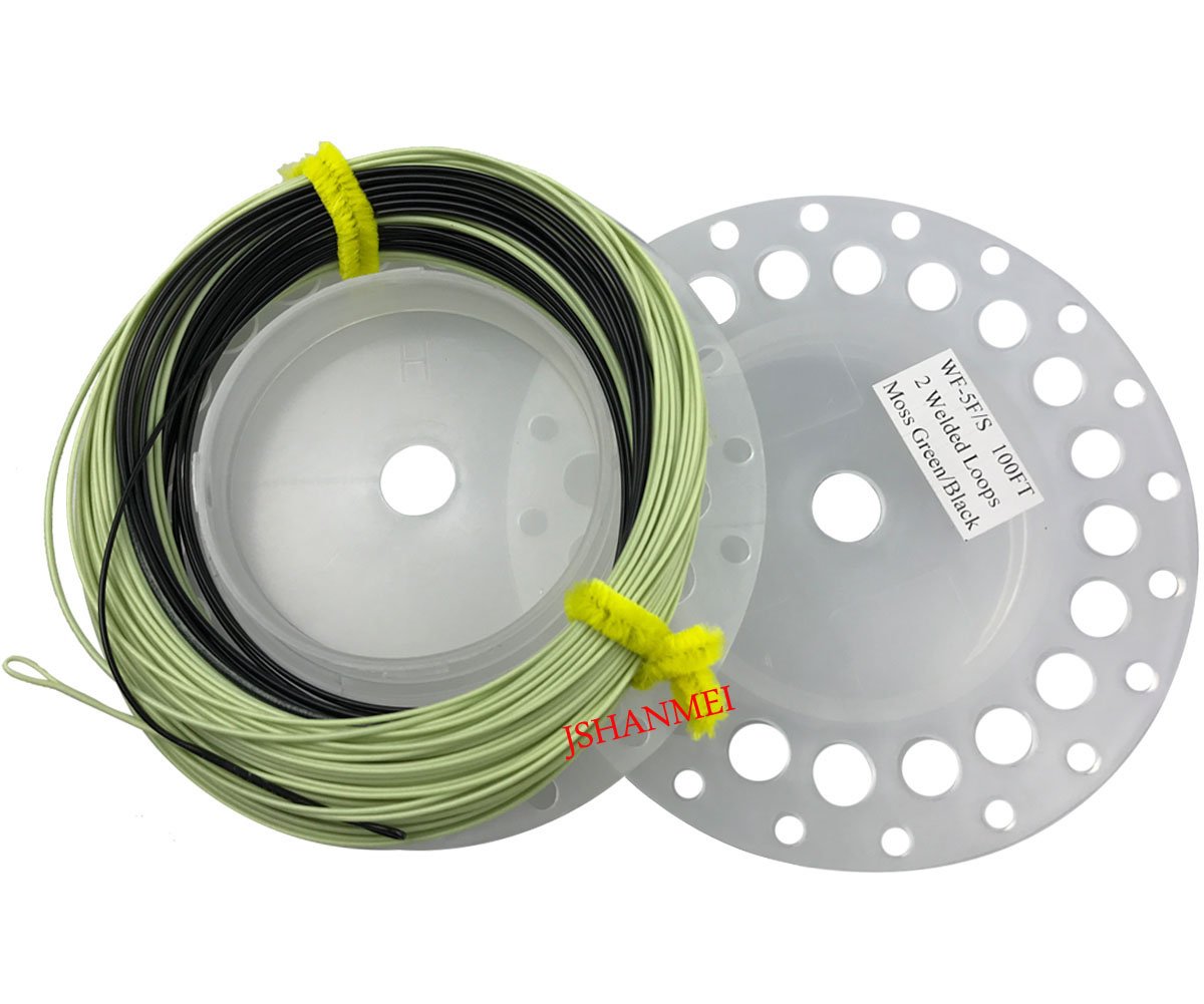 JSHANMEI Sinking Tip Floating Fly Line 100FT Double Color Weight