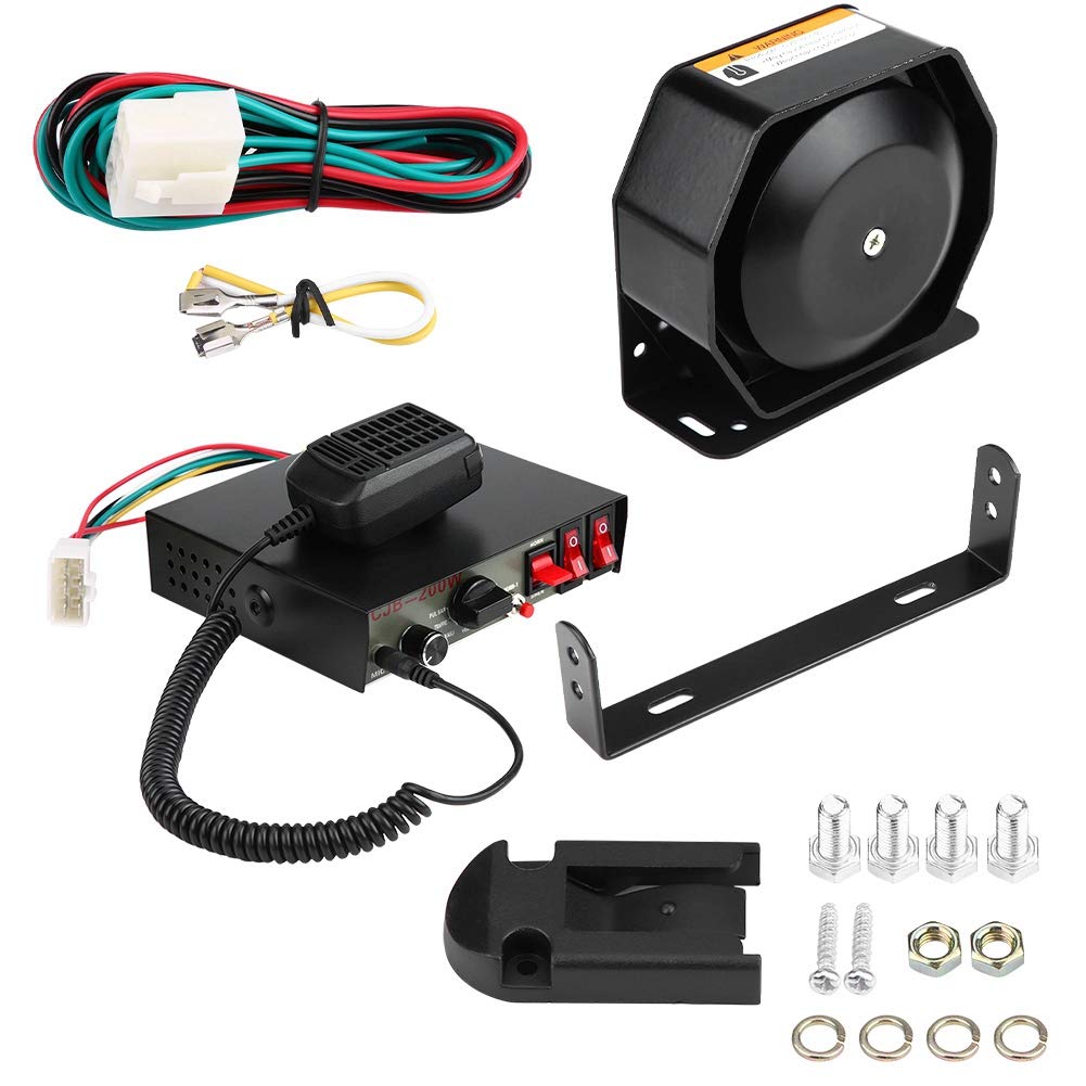 Amazon.com : Car Warning Alarm, 12V DC 200W 8 Tones Emergency