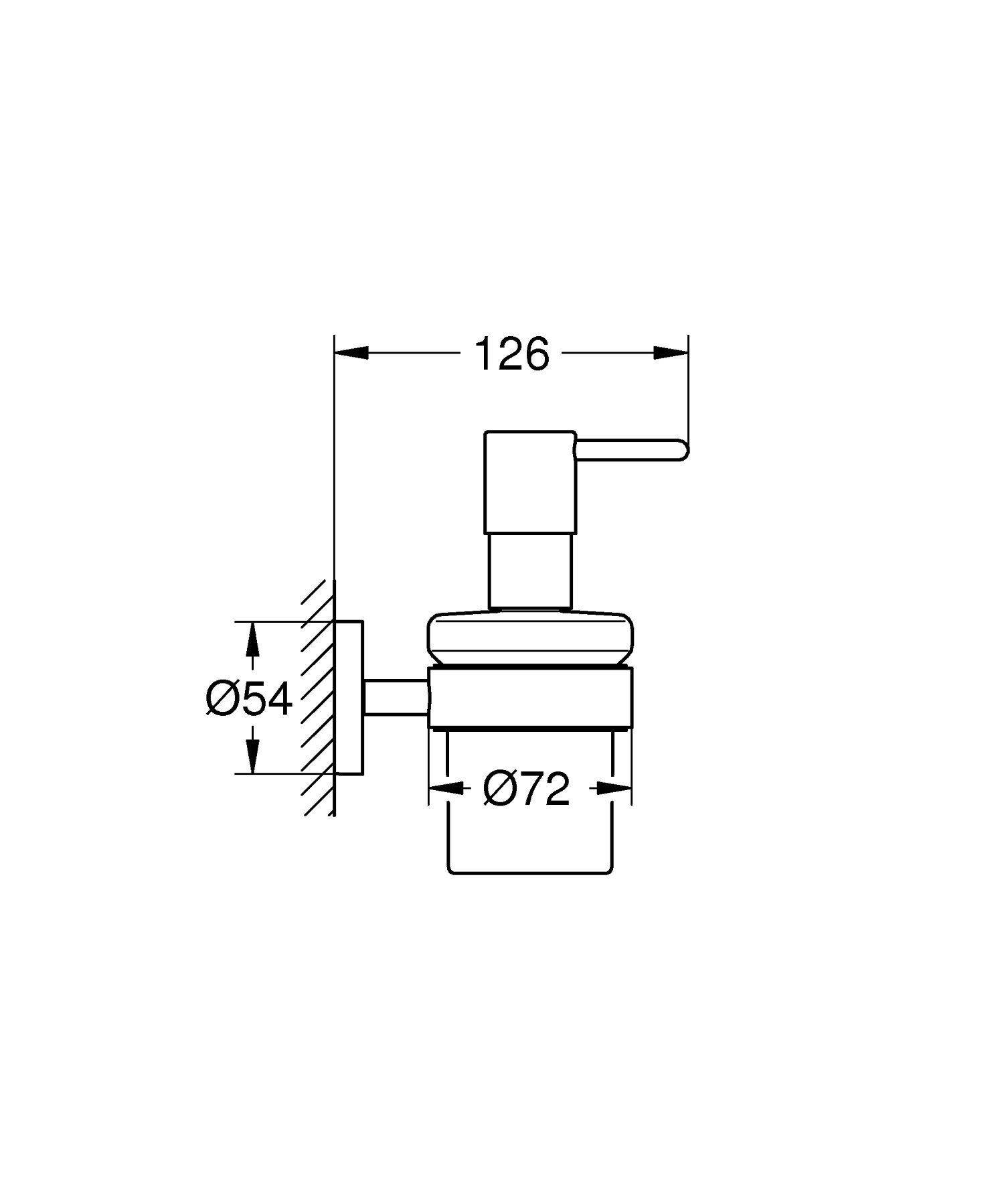 GROHE 40448DC1 - Essentials - Dispensador de jabón con soporte, acabado mate