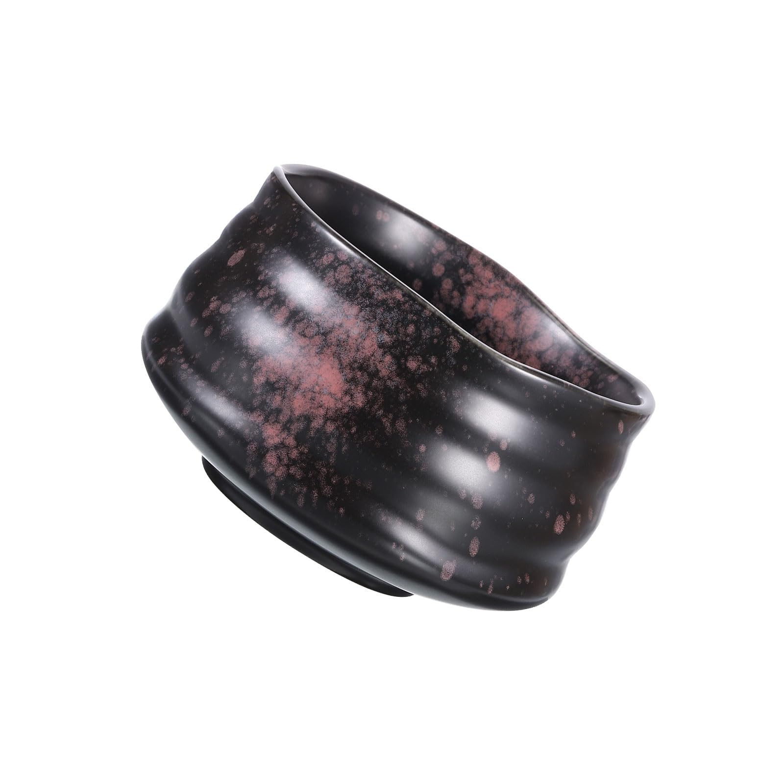 QUARKZMAN Ciotola Per Matcha Giapponese Chawan Ciotola Da Tè Matcha Tazza Da Tè Verde Artigianale Ceramica Cerimoniale Per Cerimonia Nero
