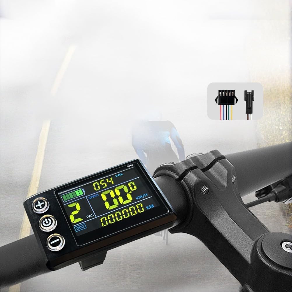 Kit di controllo per bicicletta elettrica 24V/36V/48V 250W con display LCD e acceleratore compatibile con motori 15A