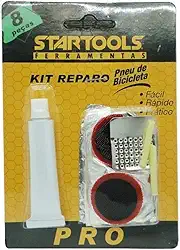 Kit Reparo Pneu Emergência Bike Bicicleta 8 Pçs Remendo Cola