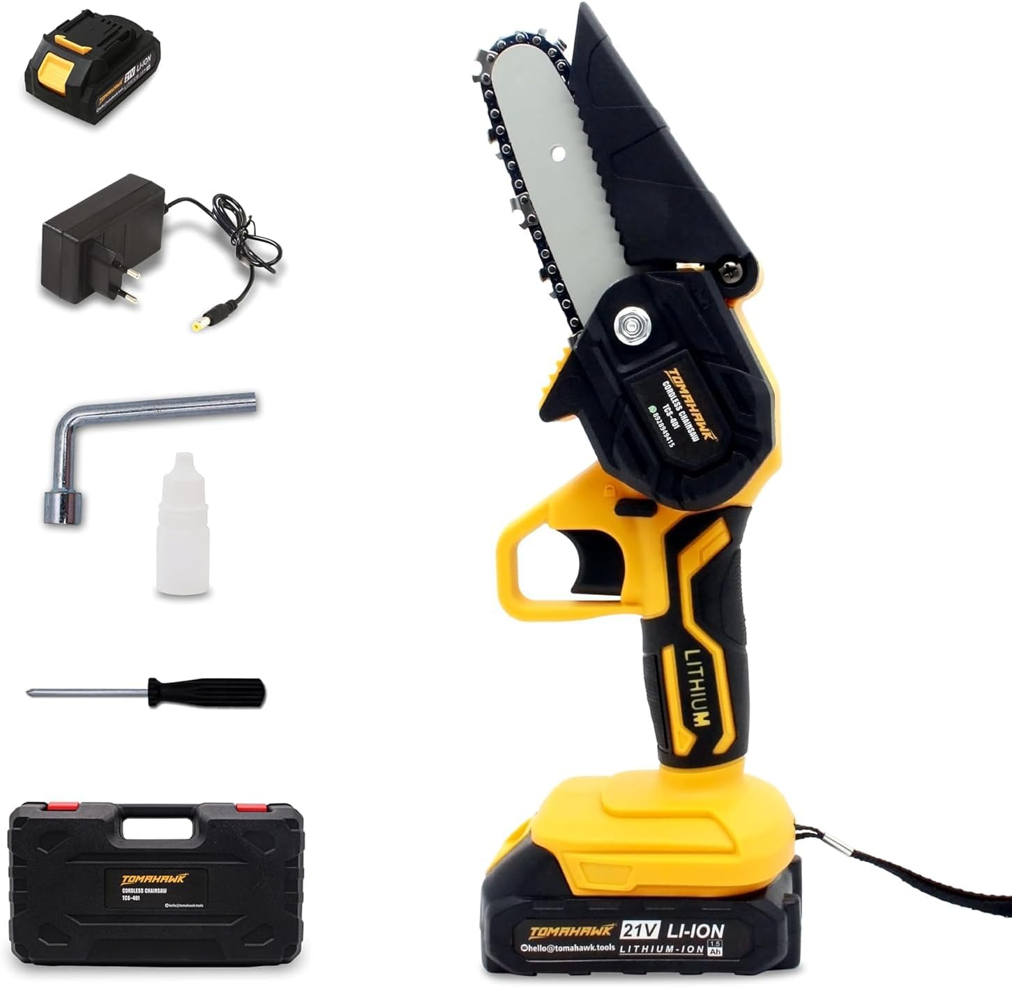 Telescopic Pole Pruner with Cordless Chainsaw Machine