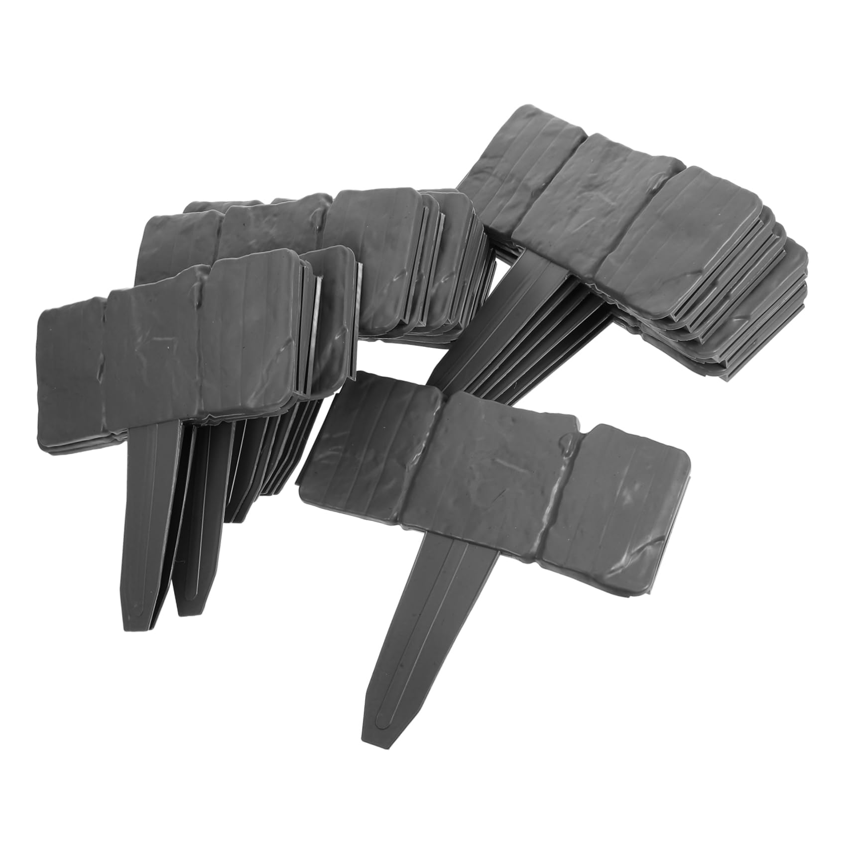 Borde de Jardín Decorativo de Piedra Artificial en PVC Diseño Simple y Elegante, Fácil Instalación, Uso Versátil para Exteriores y Granjas, Paquete de 20 Piezas