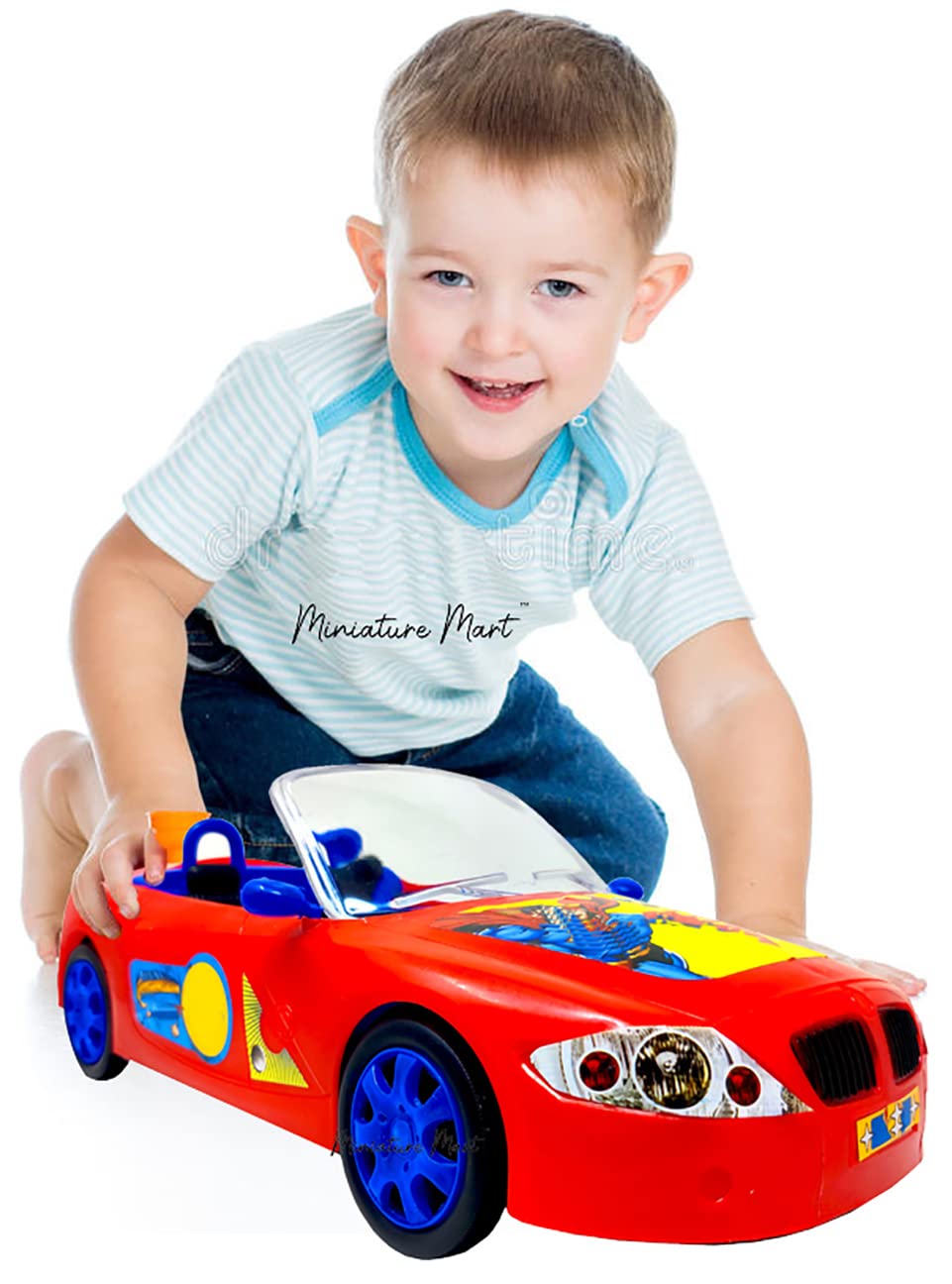Buy Miniature Mart Open Top Big Size Push and Go Toy Car for Kids