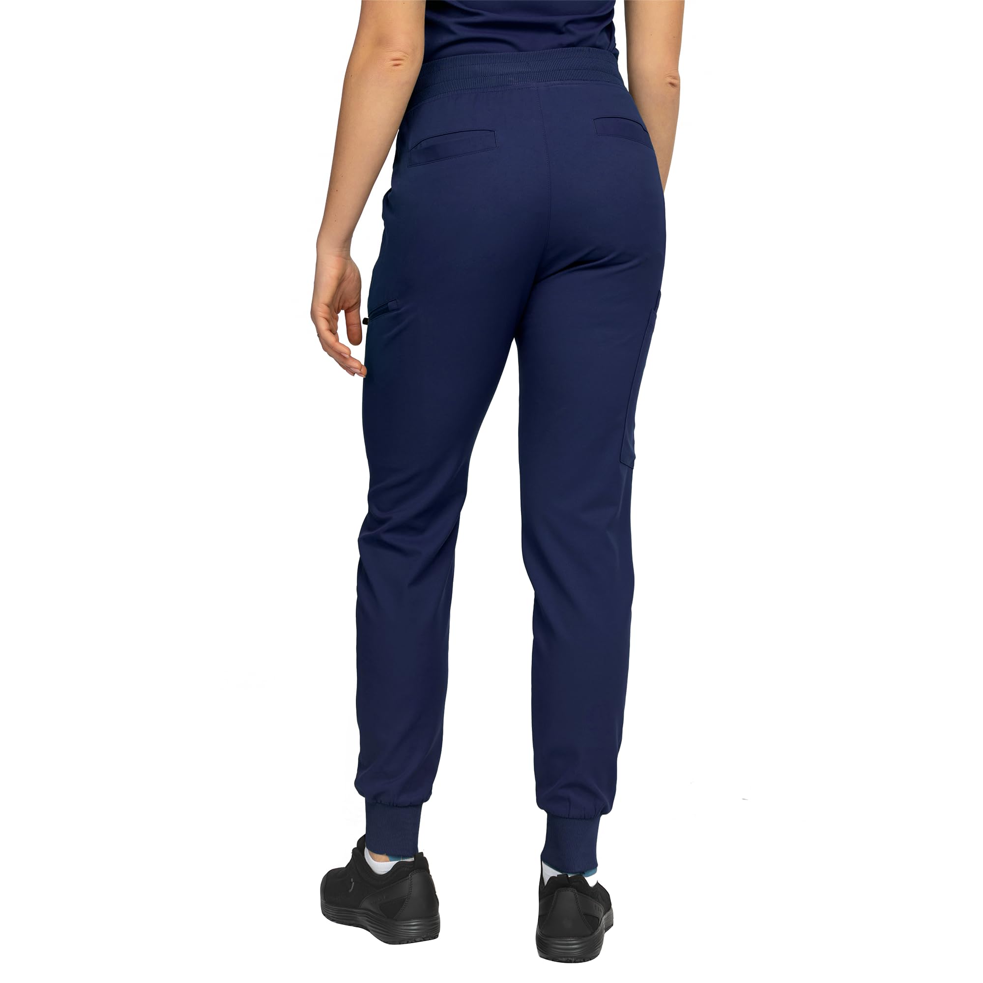 B-well Aurelia Pantaloni Medici Jogger - Antimicrobico, Antiodore, Antipiega, 6 Tasche e Vita Regolabile