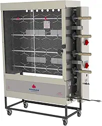 Forno para Frango Rotativo com Infravermelho a Gás com 4 Espetos 20 Frangos PR-621N Style Progás