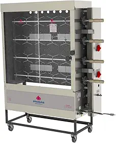 Forno para Frango Rotativo com Infravermelho a Gás com 4 Espetos 20 Frangos PR-621N Style Progás