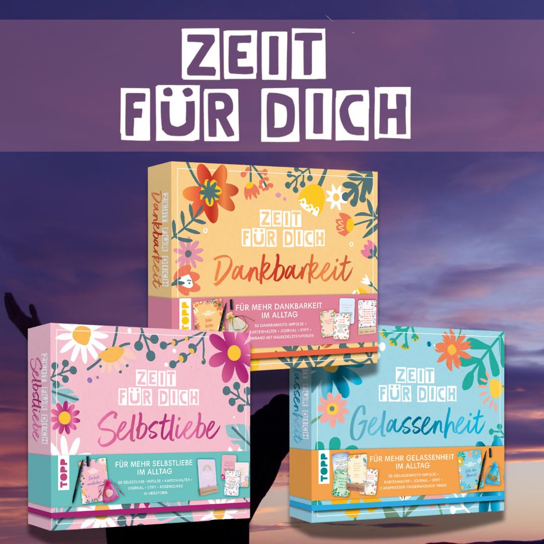 Zeit für Dich Geschenkbox, Dankbarkeit: Box mit 50 Dankbarkeits-Karten mit verschiedenen Impulsen & Affirmationen - Image 4