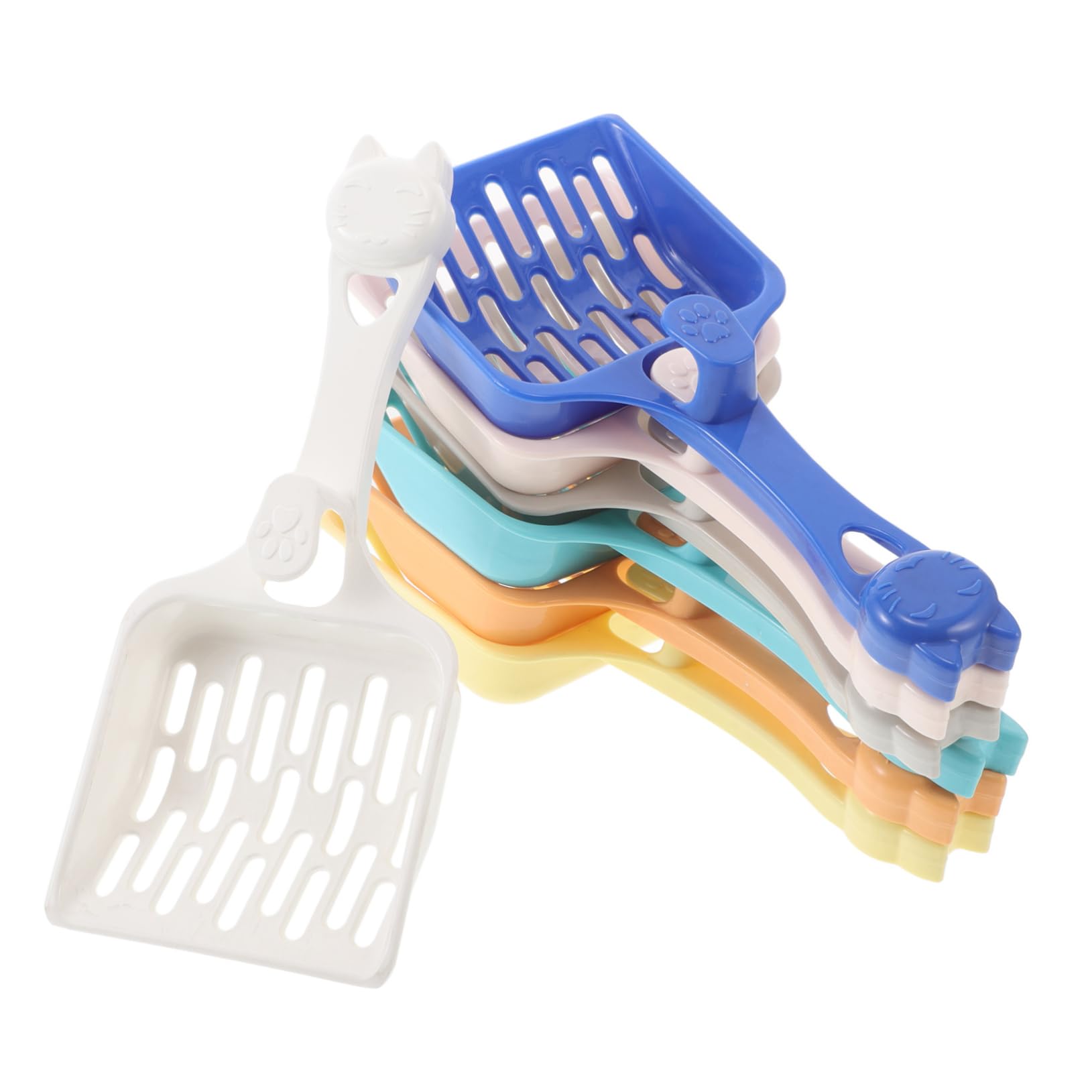 Totority Cat Litter Scoop Fine Sifting Long Handle Litter Box Scooper Lightweight Plastic Pet Scooper