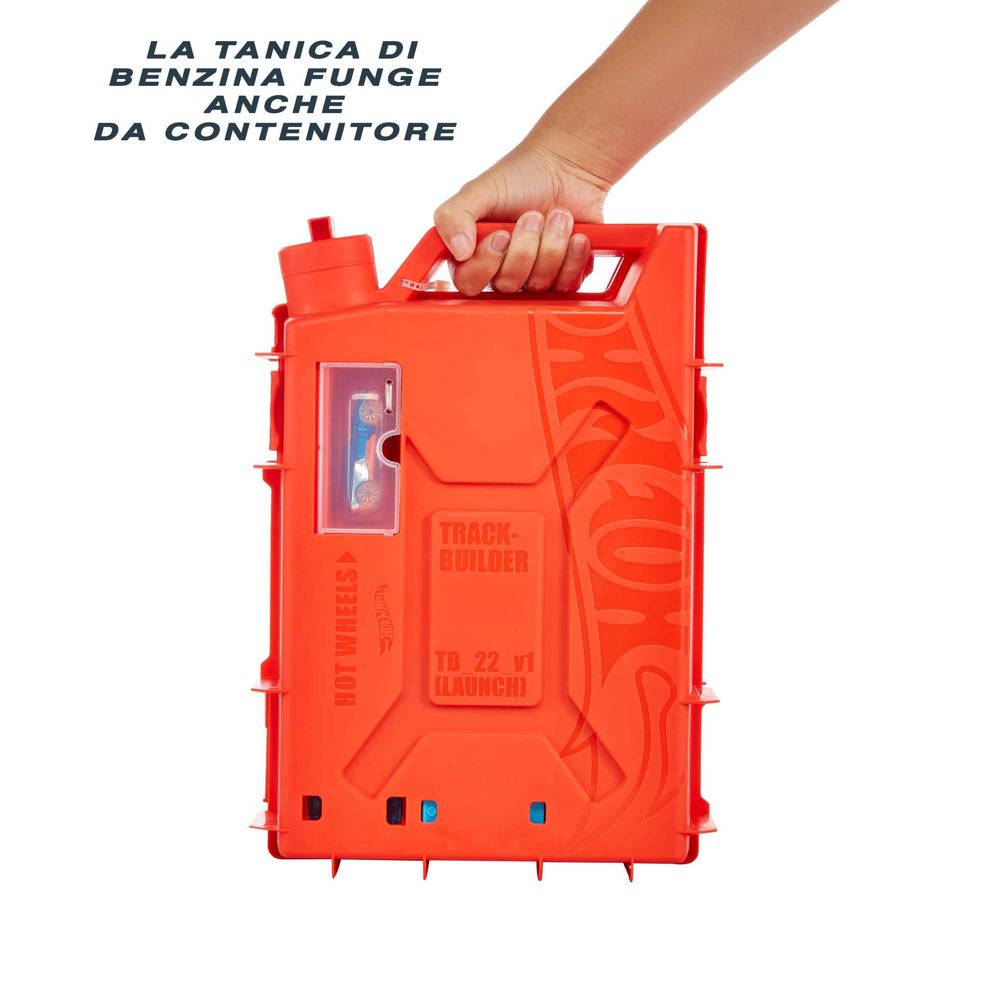 Hot Wheels-Track Builder Unlimited Box Tanica di Benzina, Set per Costruire Piste con Acrobazie e Corse, Porta Macchinine e Pezzi di Pista, Giocattolo per Bambini 6+ Anni, HDX78
