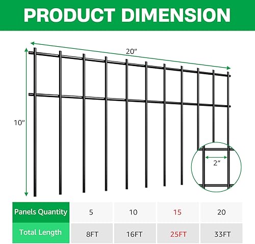 Miniatura 4 de Paquete de 15 vallas de barrera para animales sin excavación, barrera de excavación de perros, 16 x 12 pulgadas, valla inferior, para animales
