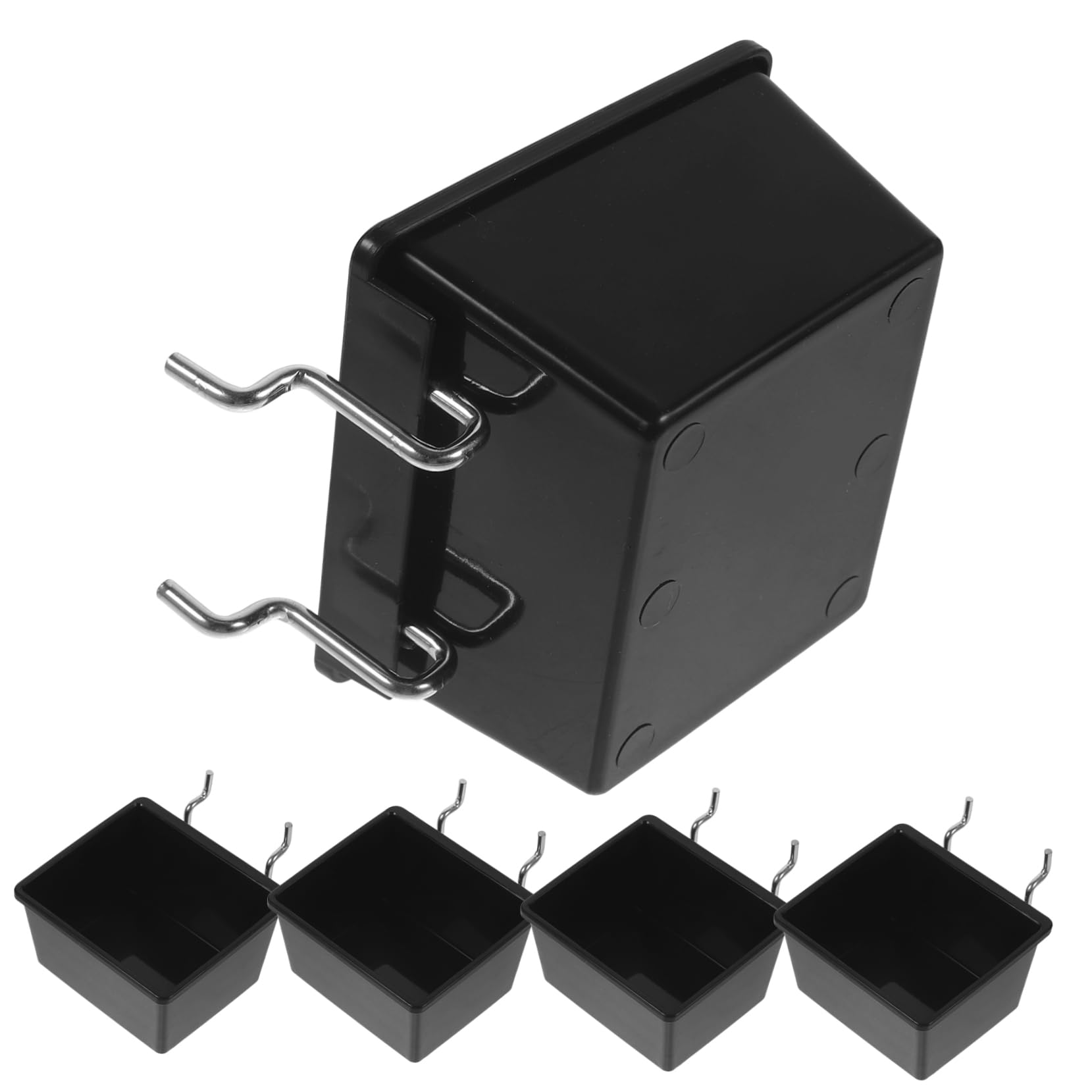 Mikikit Pegboard Bins for Craft 5pcs Bin Set Wall Organizers Garage Storage Tool Holder