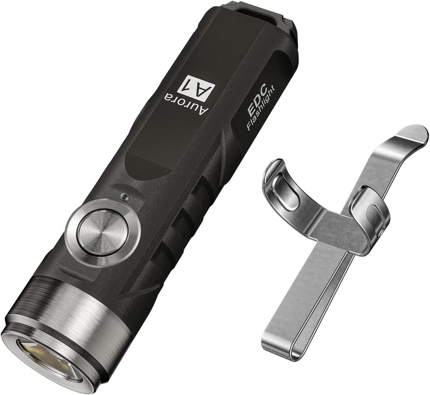 A1 Gen 4 Rechargeable EDC Flashlight 650 Lumens Super Bright Outdoor Mini Keychain Flashlights for Everyday Carry, Camping (Black)