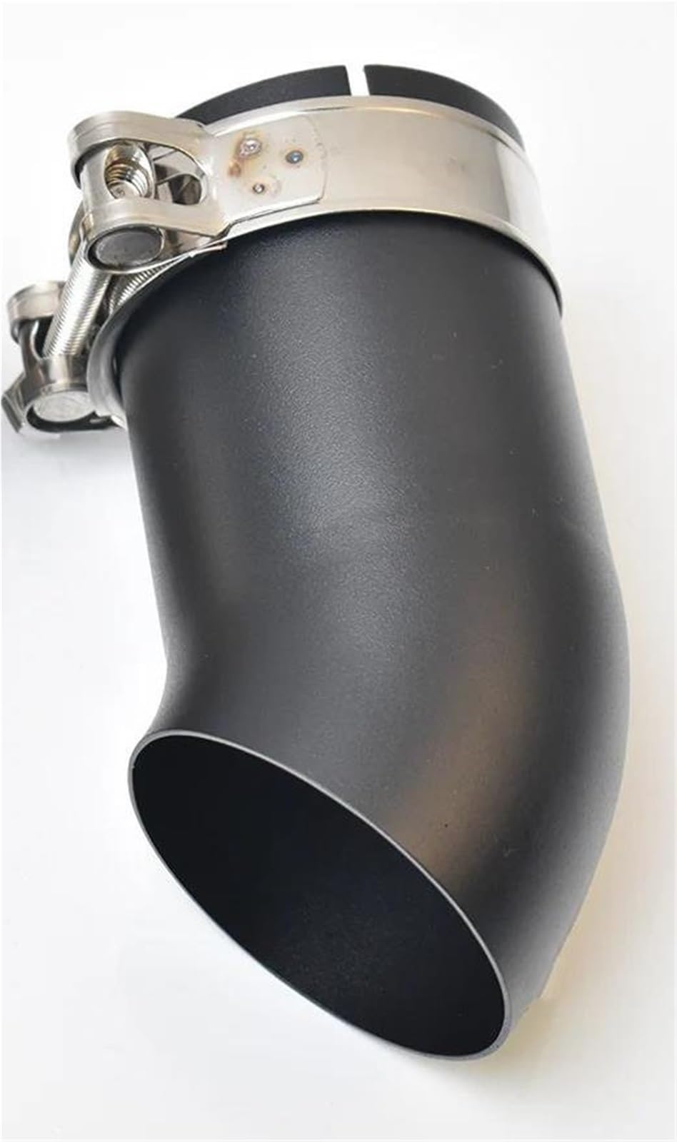 Qifhfba Black Muffler Tail Pipe 1 Piece Car Matt Exhaust 3 Inch Muffler End Tip Silver 45 Degree Bending For 76Mm Pipe Exhaust Tail Muffler Tip Pipe(Black)