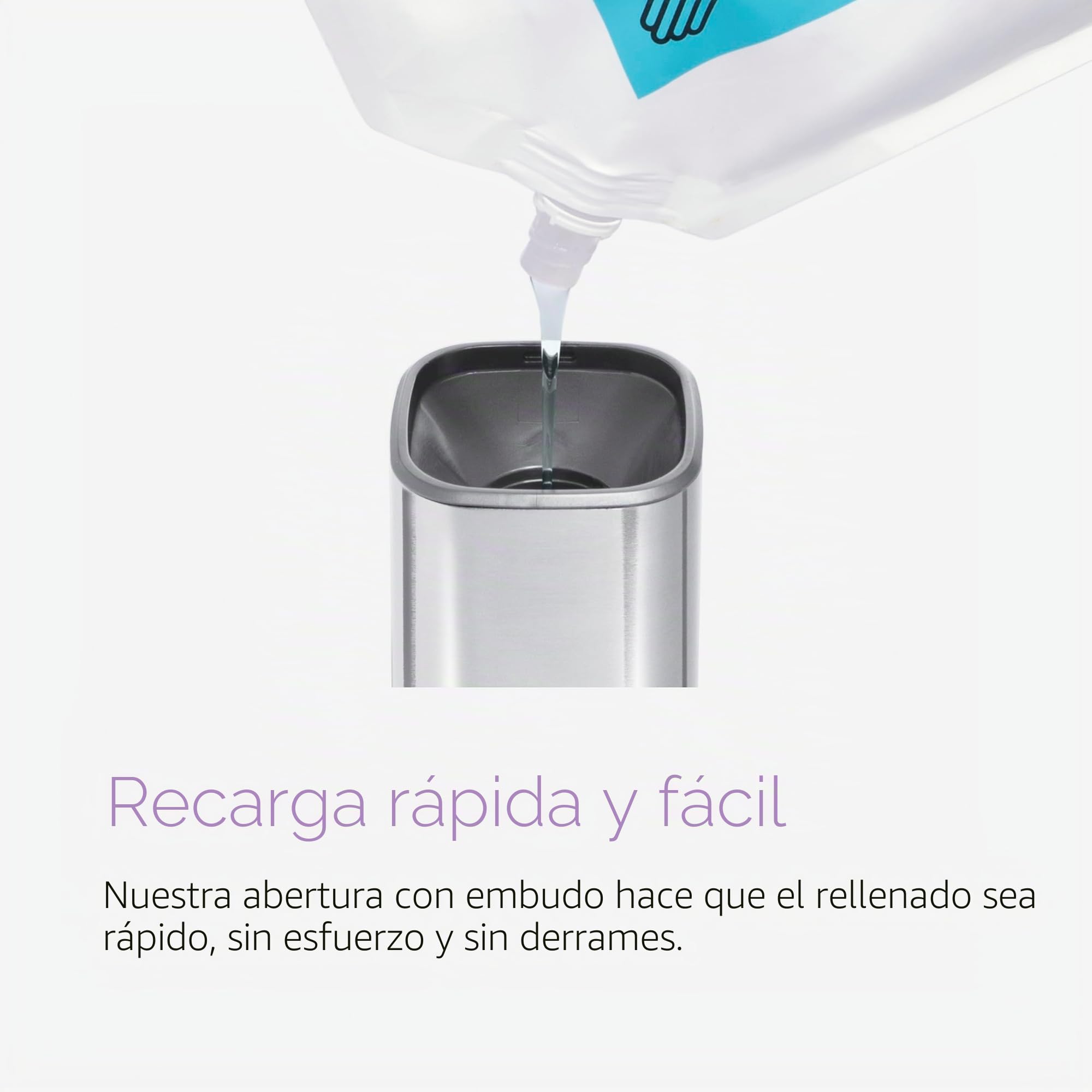 simplehuman, Bomba de Pulso de Acero Inoxidable Cepillado, 295 ml