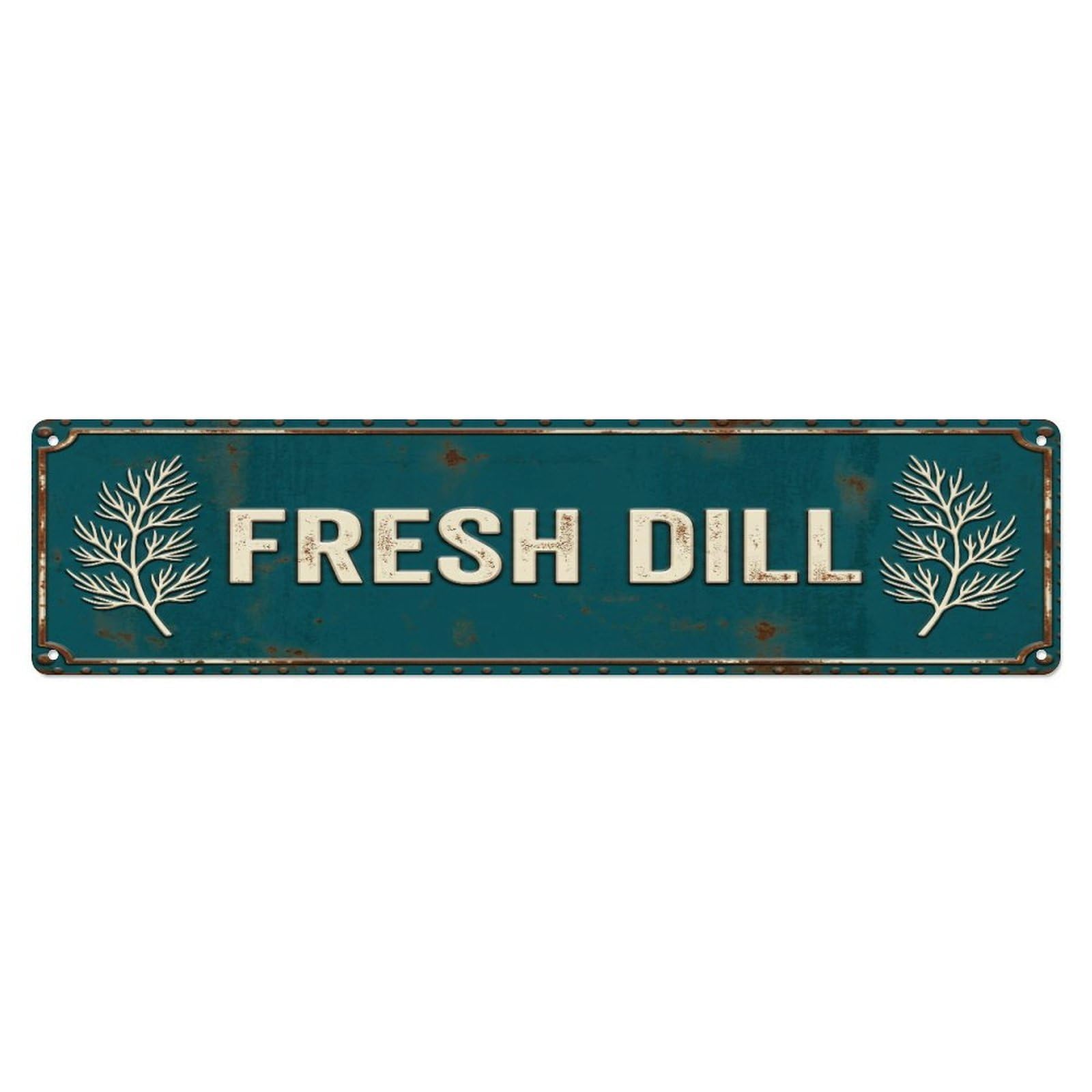 Metal Tin Sign FRESH DILL Vintage Herb Rustic Farmhouse