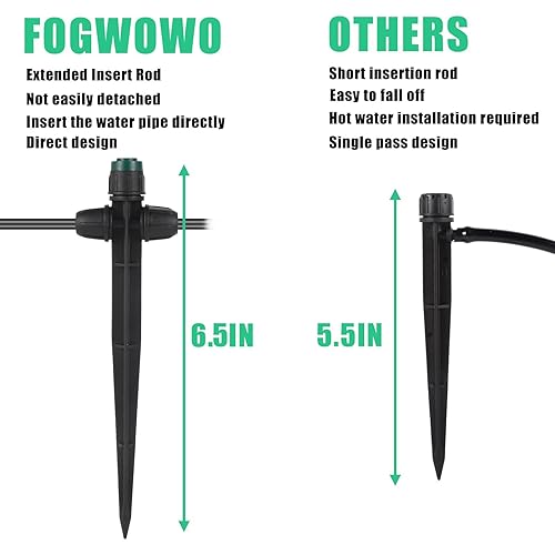 Miniatura 10 de Emisores de riego por goteo para tubo de goteo de 14 pulgadas, goteros de riego automático ajustables de 360 grados en estaca de flecha de 5.5