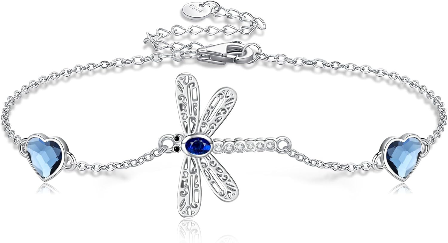 Ladybug/Austim/Butterfly/Dragonfly/Breast Cancer 925 Sterling Silver Bracelet Christmas Jewelry for Women Mom