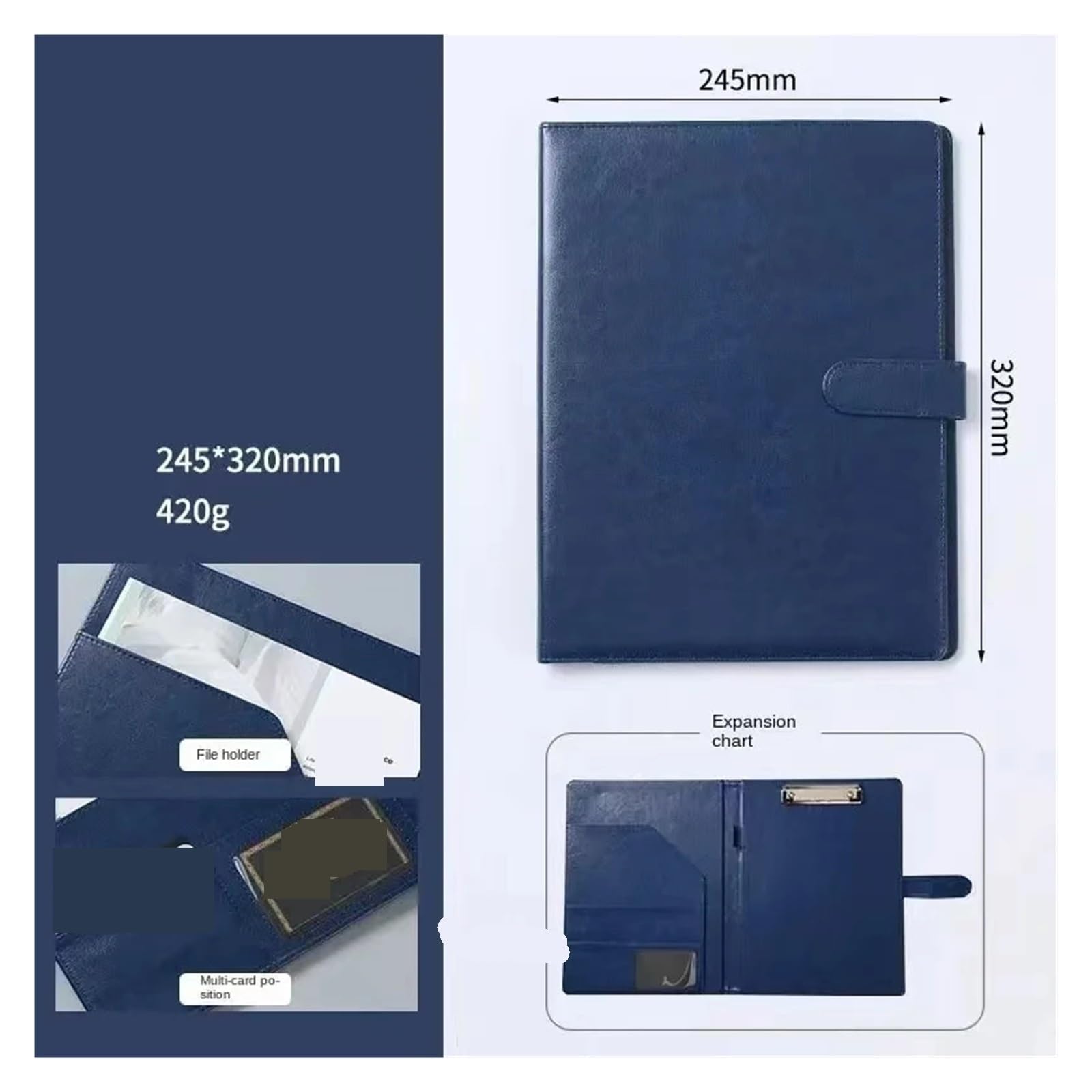 Music Sheet Chormappe Ordner-Portfolio-Binder | Organisator von Vorstellungsgesprächen, hält juristische Unterlagen und A4-Dokumente bereit(Brown)